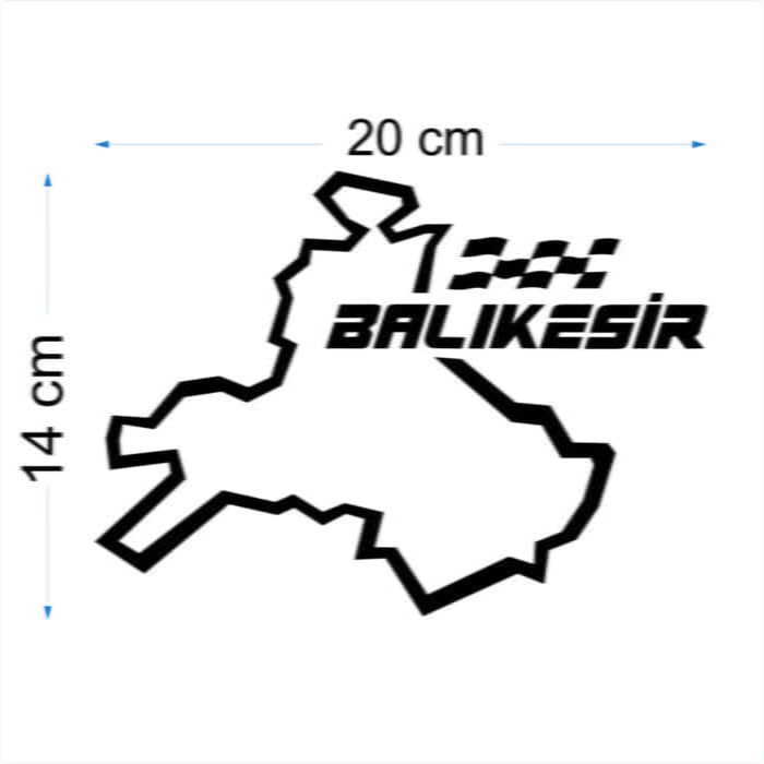 En Uygun Filtre - Harita Yarış Pisti Görünüm Sticker-2'li Paket / 09-12 Arası