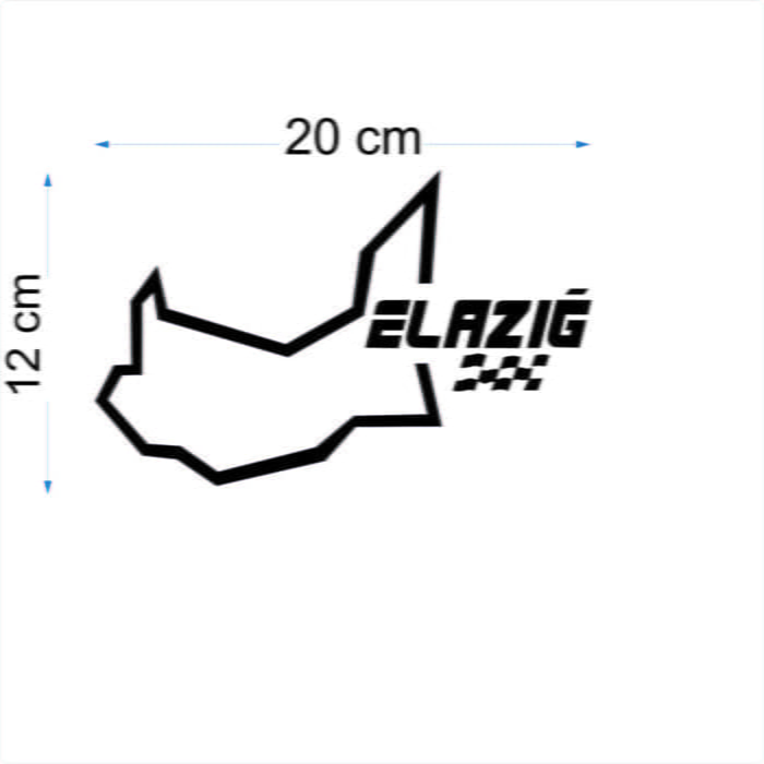 En Uygun Filtre - Harita Yarış Pisti Görünüm Sticker-2'li Paket / 21-24 Arası