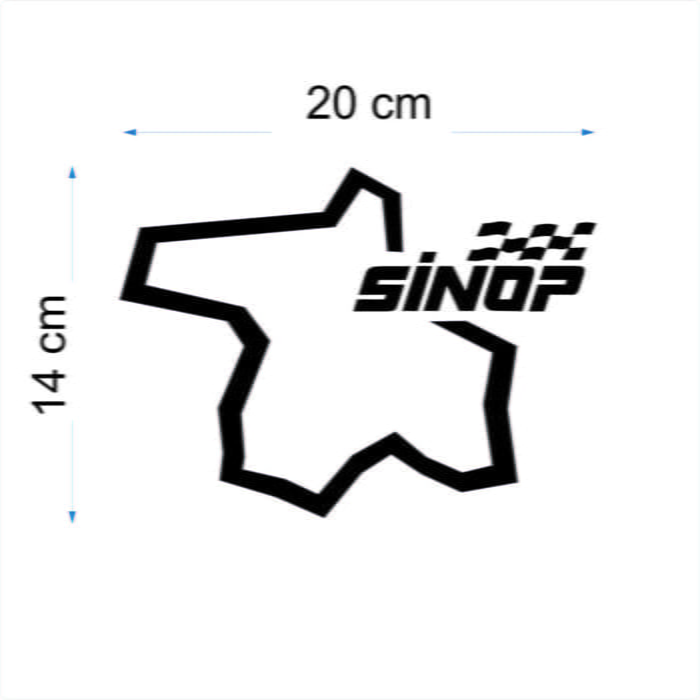 En Uygun Filtre - Harita Yarış Pisti Görünüm Sticker-2'li Paket / 57-60 Arası