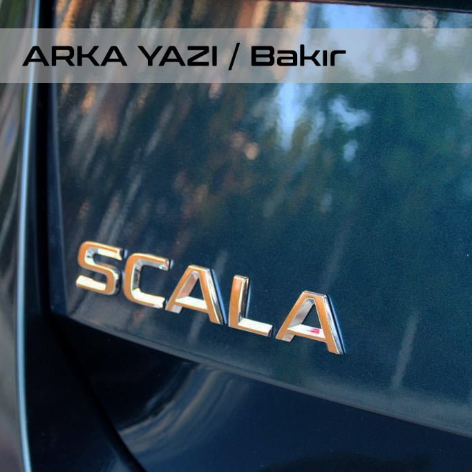 En Uygun Filtre - Skoda Scala Amblem Sticker Set