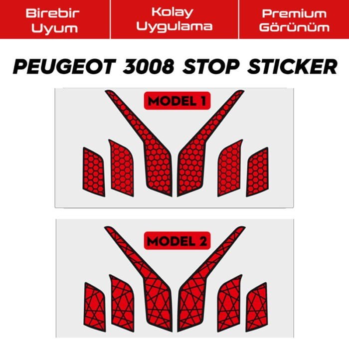 En Uygun Filtre - Peugeot 3008 Stop Sticker