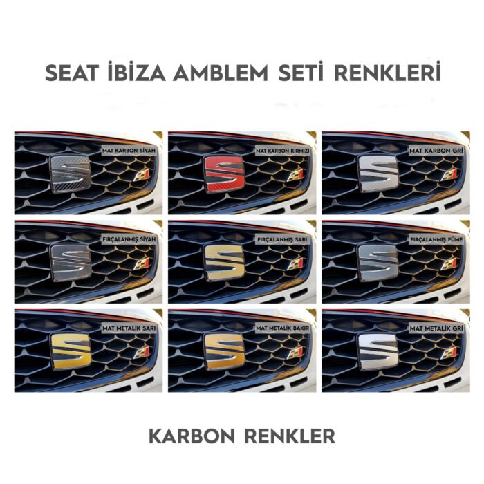 En Uygun Filtre - Seat İbiza MK5 Amblem Sticker Set