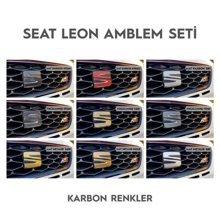 En Uygun Filtre - Seat Leon MK4 Amblem Sticker Set