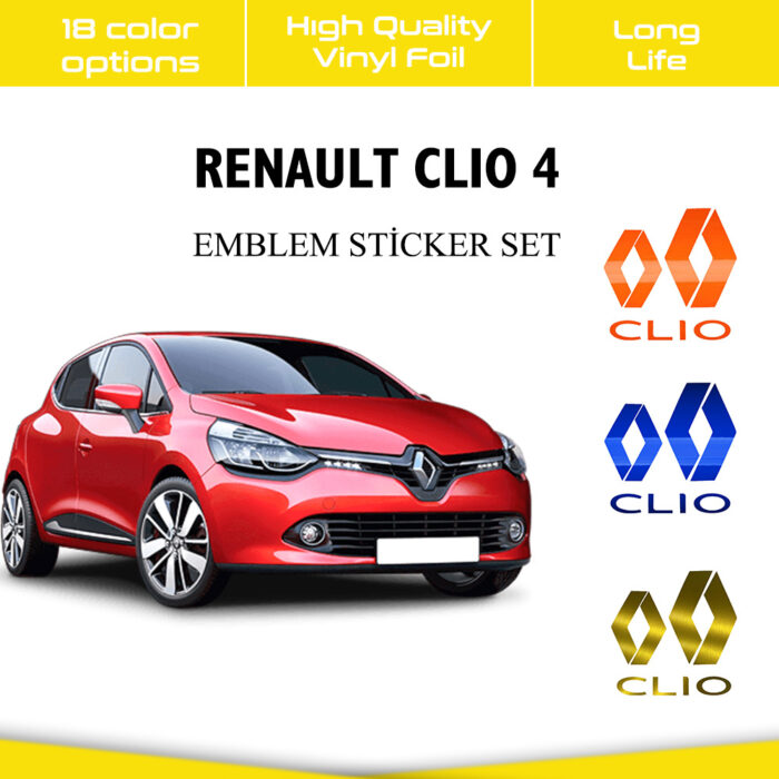 En Uygun Filtre - Renault Clio 4 Amblem Sticker Set