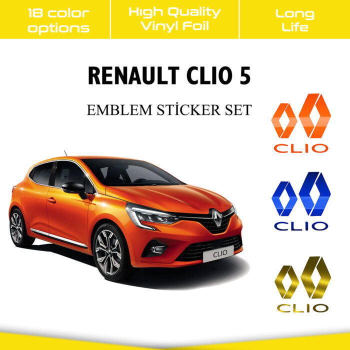 En Uygun Filtre - Renault Clio 5 Amblem Sticker Set