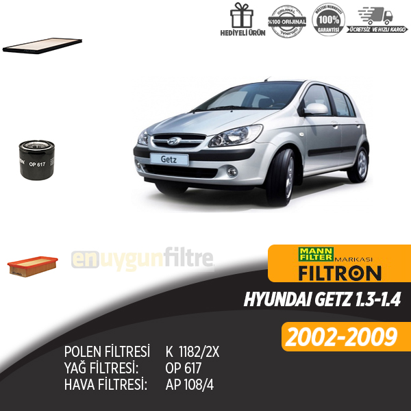 En Uygun Filtre - Hyundai Getz 1.3-1.4 Filtre Seti