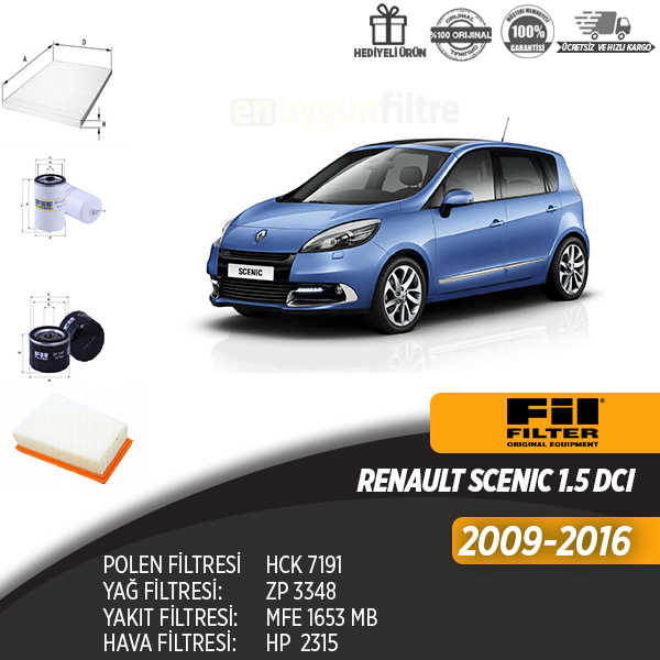 En Uygun Filtre - Renault Scenic 1.5 Dci Filtre Seti
