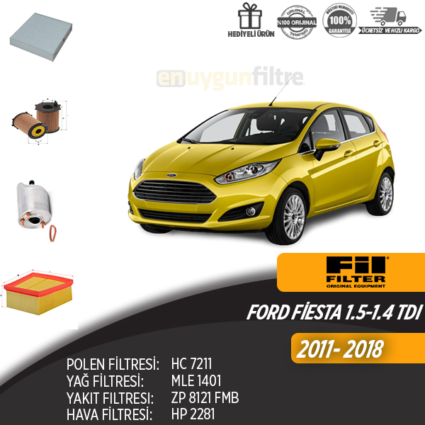 En Uygun Filtre - Ford Fiesta Filtre Seti