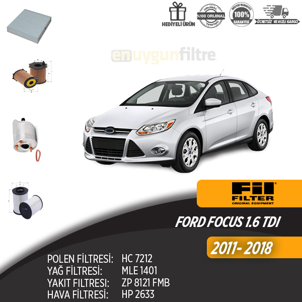En Uygun Filtre - Ford Focus 1.6 Tdi Filtre Seti