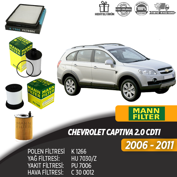 En Uygun Filtre - Chevrolet Captiva 2.0 Cdti Filtre Seti