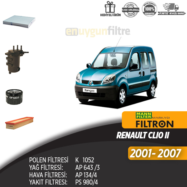En Uygun Filtre - Renault Kango II 1.5 dci Filtre seti ( dörtlü)