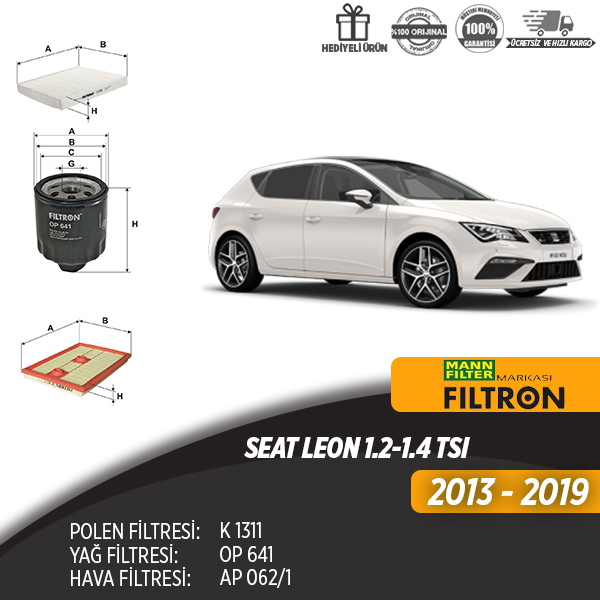 En Uygun Filtre - Seat Leon 1.2-1.4 Tsi Filtre Seti (Üçlü)