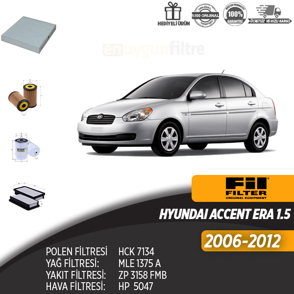 En Uygun Filtre - Hyundai Accent Era 1.5 Crdi Filtre Seti
